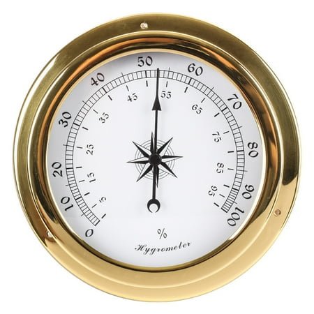 145mm Wall Mounted Thermometer Hygrometer Barometer Watch Tidal Clock Weather Station Copper for Shell Indoor Outdoor