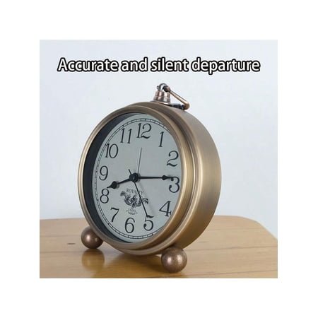 1PC European Vintage Iron Art Alarm Clock American Creative Electronic Clock Home Simple Personalized Silent Watch Home Decor Room Decor Birthday Graduation Digital Clock Bedroom Decor