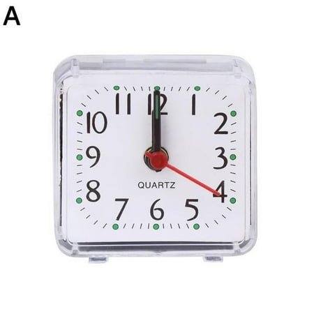 1Pc Modern Mini Quartz Clock Travel Alarm Clocks Bedroom White Home Clock мч )] M8R4