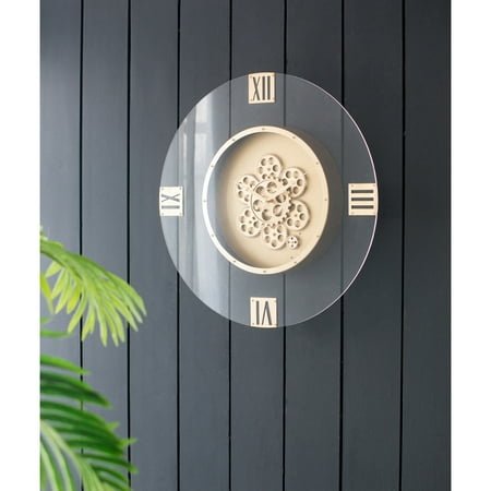 23.5 Round Moving Gear Roman Numeral Clock On-Site