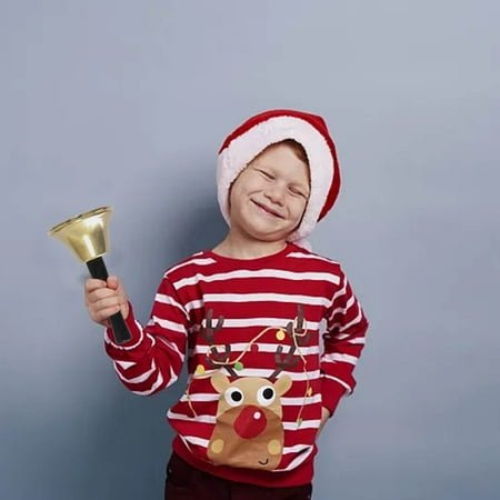 Adult Metal Hand Alarm Clock Novelty Funny Toy for Classroom Dinner Food Line Jingle with Loud Alarm Sound