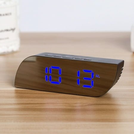 Alarm Clocks for Bedrooms Qwtwty Digital Clock Large Display, LED Alarm Electric Clocks Surface for Makeup with Diming Mode