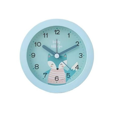 Alarm Clock Silent Sweep Seconds Nap Timer Cartoon Small Alarm Clock with Light Without Ticking Loud