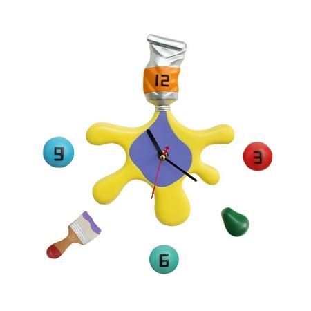 Art Clock, Hand-Painted Aesthetics, Quiet Wall Decor for Living Rooms Offices and Modern Spaces