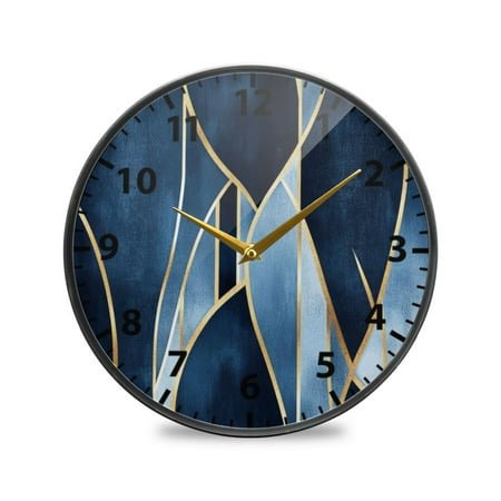 Artistic Minimalist Design Wall Clock Modern Decor Acrylic Clock Golden Hands 9.5in