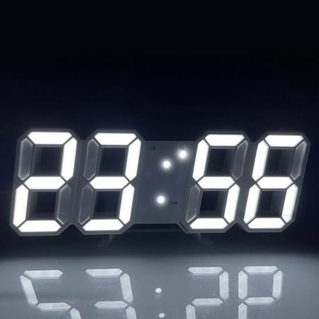 AURIGATE Digital LED Wall-mounted Modern Wall Clock, Remote, Night Mode