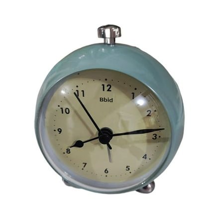 Bbid Alarm clocks, Twin Bell Loud Alarm Analog Alarm Clock, 4 inch Super Silent Non Ticking Small Clock