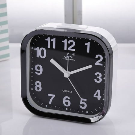 Bedside Small Bed Alarm Clock Transparent Case Compact Travel Alarm Clock Cute Portable Children Student Table Desk Clock Home