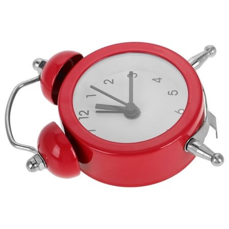 BESTOYARD Kids Alarm Clocks Small Alarm Clock Metal Red 1Pack