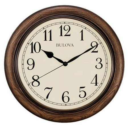Bulova Model C4845 OAKBROOK traditional station clock with silent seconds hand