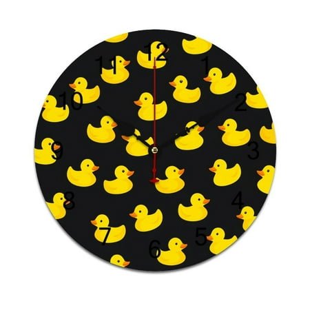 Bunch of Rubber Ducks Bedroom Wall Clock Large Modern Kitchen Dinning Round Living Room Watch Home Decor 10in