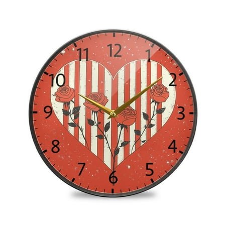 BZSMCE Wall Clock Acrylic Size:9.5*9.5in/11.9*11.9in Berry Good Time Design Pattern Clock