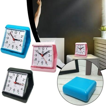 Clerance! PawCasa Quartz Travel Alarm Clock with Case Holiday Travelling