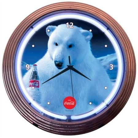 COCA-COLA POLAR BEAR NEON CLOCK – 8CCPLR
