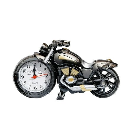 Creative Motorcycle Themed Clock, Fun Alarm Clock for Living Room or Bedroom, Unique Decor for Motorcycle Enthusiasts and Home Offices