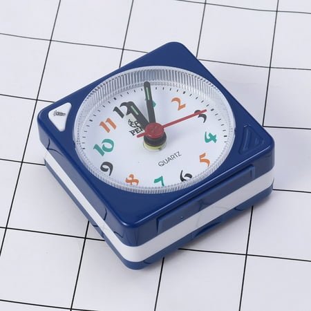 CTIRCHIU Travel Alarm Clock Plastic Square Design 1Pcs Blue For Families