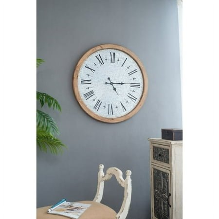 D32.3 Grant Oversized Wall Clock with Fir Wood Frame