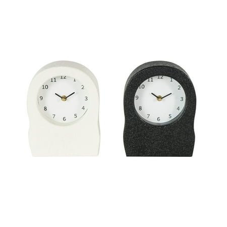 DecMode 9 Multi Colored Metal Textured Clock with Gold Accents, Set of 2