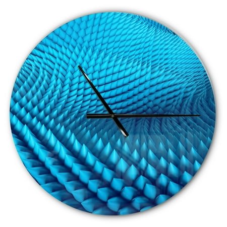 Designart 'Abstract Blue Wavy ' Modern wall clock