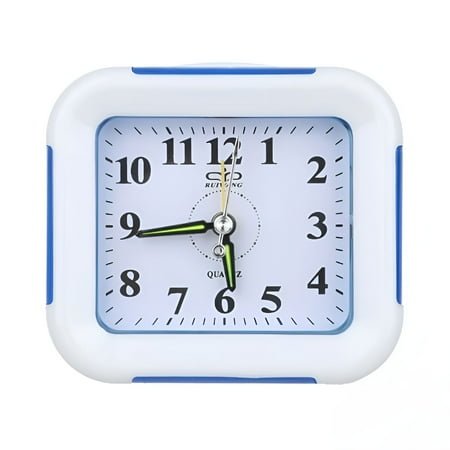 DESIGNICE Quartz Alarm Clock with Night Light No Tick Snooze Silent Small Bedside Clocks,Alarm Clocks with Large Numbers