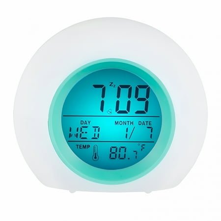 DESIGNICE Wake Up Light Alarm Clock,Digital Alarm Clock with Sunrise Simulation,7 Colors Night Light,6 Nature Sounds,Heavy Sleepers,Kids Best Gift