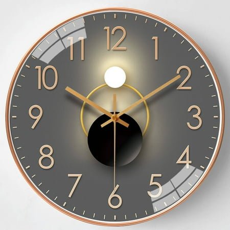 DESIGNICE Wall Clock,Sleep-Friendly Silent Mechanism Kitchen Clock,Elegant and Timeless Look Small Wall Clock,8,Style5