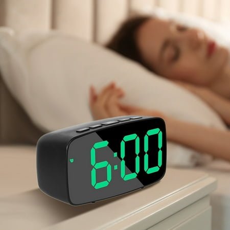 Digital Alarm Clock, Clock for Bedroom, Desk Clock Digital Clock for Heavy Sleepers, LED Alarm Clocks for Bedrooms, Snooze Alarm Clock 12/24H Switching Temperature Display Clearance