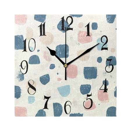 Digital Cubes Wall Clock Decorative Square Silent Non-Ticking Operated Clocks Aesthetic for Bedroom Living Room