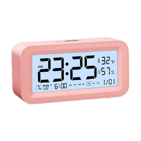 Digital Electronic Clock LED Display Electronic Clock Stereo Digital Display Snooze Alarm Clock 12/24H Change Countdown Time Student Back to School Present