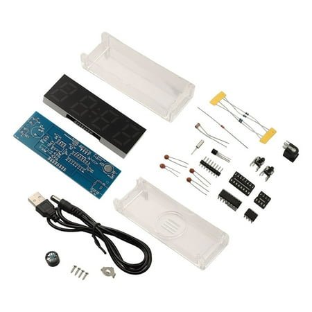 DIY Clock Kit with Temperature Display and Alarm Function for Electronics Learning