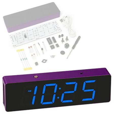 Electronic DIY table clock set,Kit Modes Alarm Modes Alarm Clock Diy Set Optional Diy Table Clock Alarm Clock Time Led Clock Kit Table Clock Set Function Diy Set Error Function Diy Twirltide