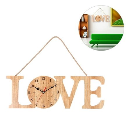 EXHUMKY Bedroom Wall Clock Hemp Rope Wall Hanging Decoration Silent Operation 1Pack for Homeowners