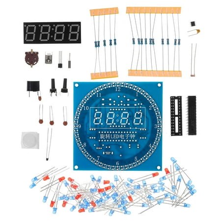 EXHUMKY DIY LED Electronic Clock Kit Assorted Colors for Timekeeping Indoor Use