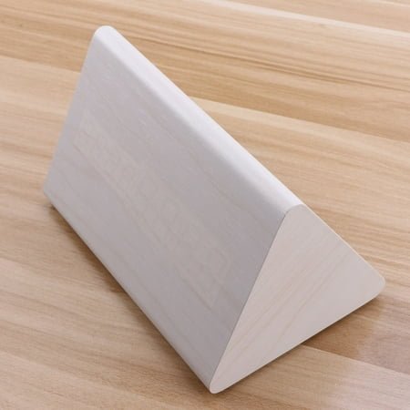 EXHUMKY Modern White Wood Digital Alarm Clock with Temperature and 12 Hour Mode