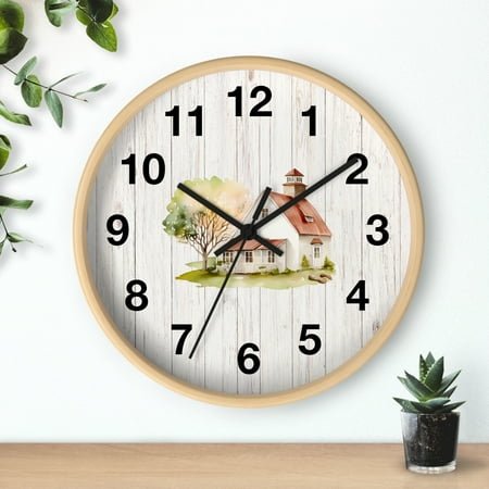 Farmhouse Wall Clock 10-inch Cottagecore Charm Home Decor Aesthetic Gift