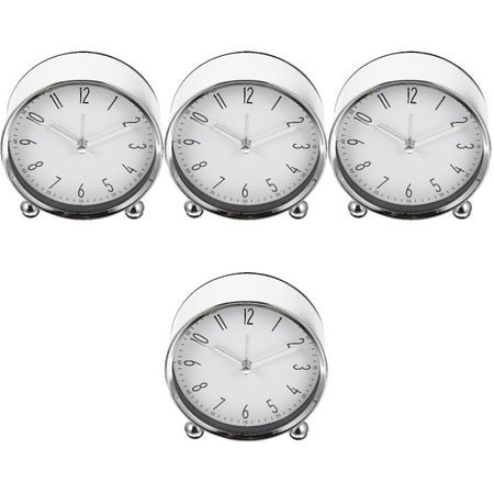 FRCOLOR 4pcs Alarm Clock Big Number Display Alarm Clock for Home Bedroom Kids Room Kitchen 4inch