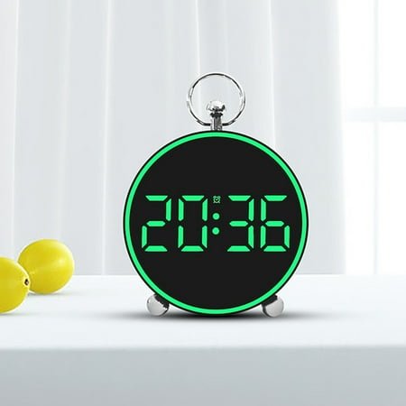 Fufafayo under $5 Digital Alarm Clock, LED Decor Time Temperature, Electronic Bedside Clock, USB Powered Desk Clock, Large Number Readout for Bedroom Office Nightstand Desk Shelf