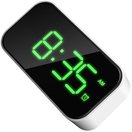 Hemoton Radio Full Screen Alarm Clock Affordable Alarm Clock Office 12.8X6.6CM Green