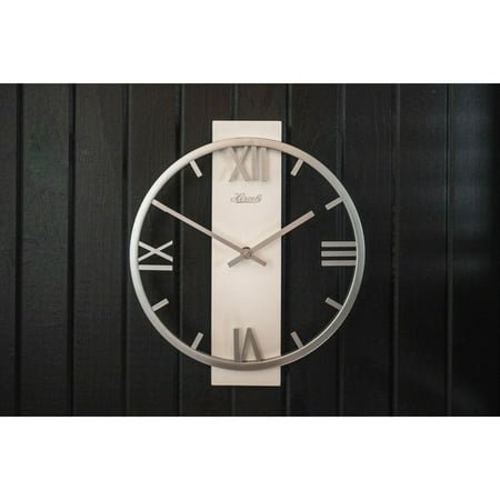 Hermle Iron Wall Clock with 3D Hour Bar - 20 - White and Silver