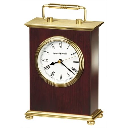 Howard Miller Rosewood Bracket Table Clock 613-528 – Brushed Brass with Quartz Movement