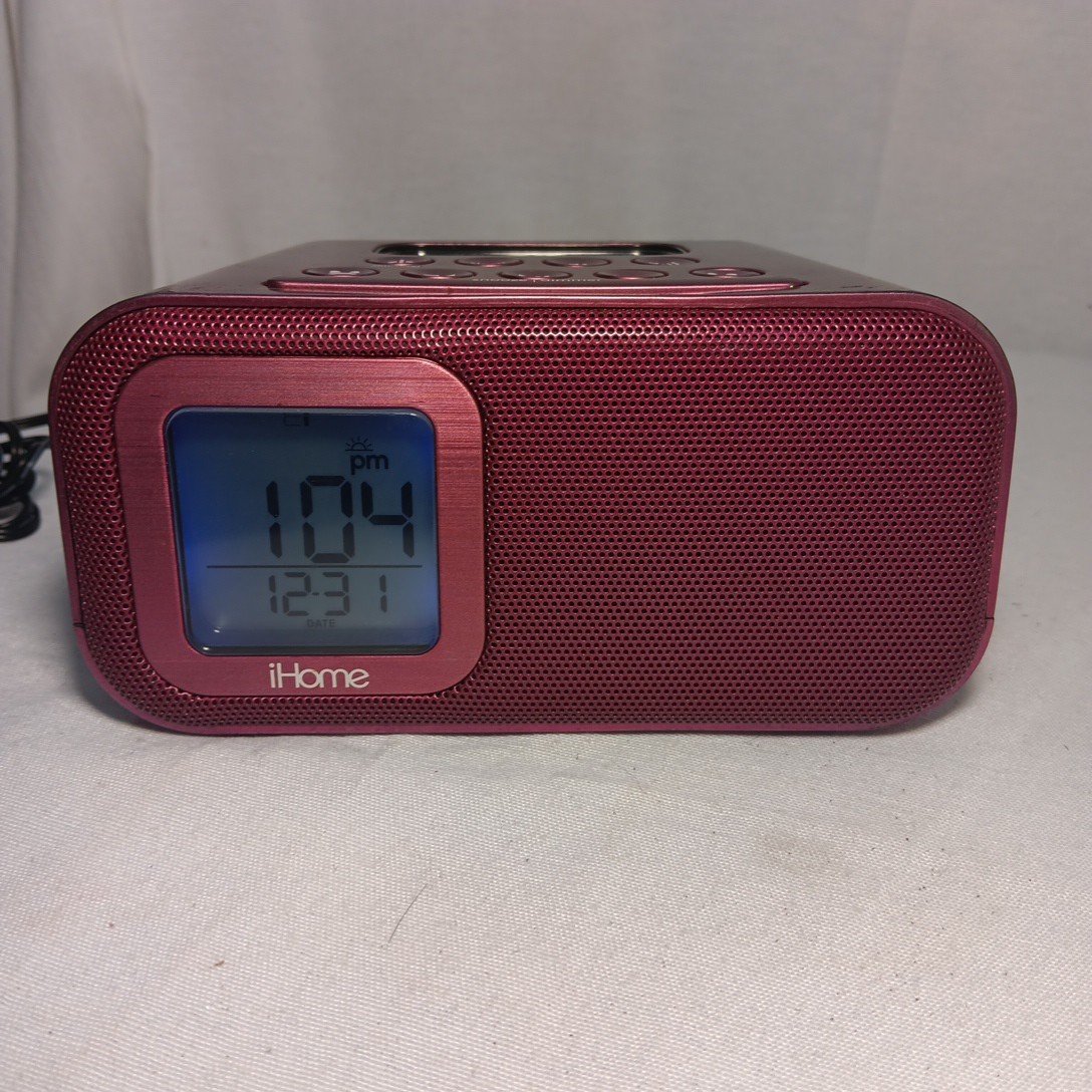 iHome iH22 Dual Alarm Clock Docking Station for iPod iPhone Tested Works