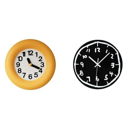 Kuntesetty Contemporary Silent Analog Wall Clock Minimalist Modern Art Decorative Round Wood Acrylic Hanging Clock for Kitchen Dining Room Bedroom Office