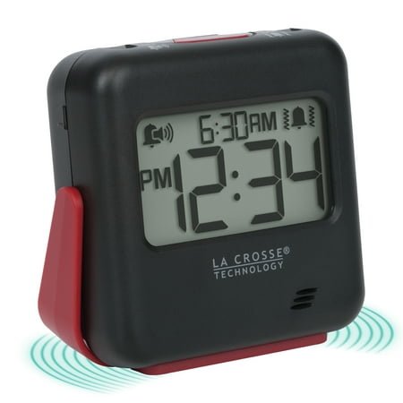 La Crosse Technology Buzz Digital Alarm clock with Vibration and Loud Sound, 617-147