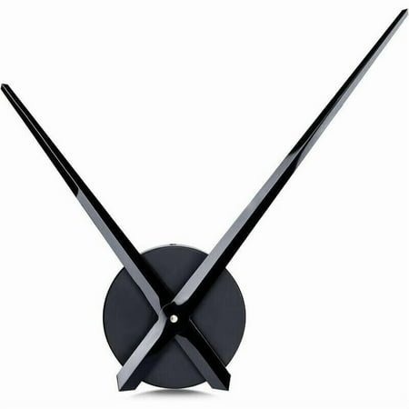 Large Black Wall Clock with Long Hands, 31.5cm, No Numbers, Compatible with Quartz Movement