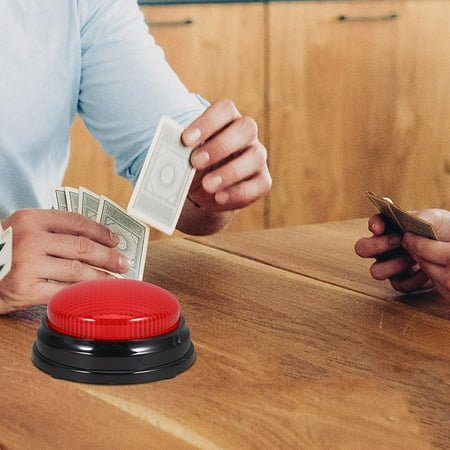 LOLIPPYY 2Pcs Red Talking Alarm Clock Style Button with Sound for Game Show Use