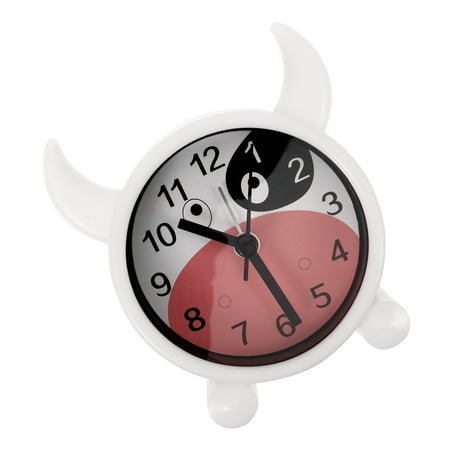 LOLIPPYY Cute Cartoon Cow Pattern Alarm Clock for Home Decor Silent NonTicking Plastic Desk Clock Multi Size