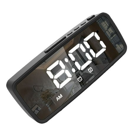 Masteelf Small LED Digital Alarm Clock for Bedroom, Electronic Clock with Clear Display and Easy-to-Use Features