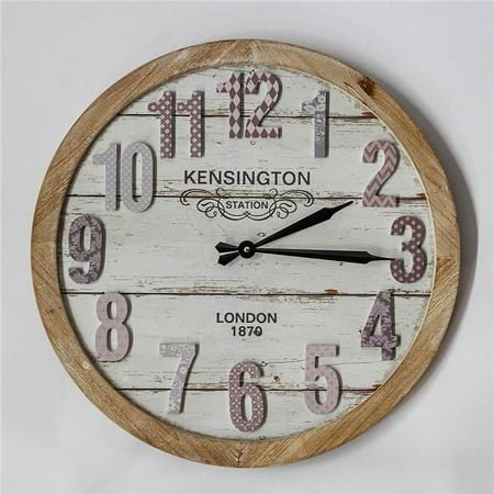 MDR Trading Inc. FP-MIN-381 Kensington Station London With Multi Patterned Numbers Wall Clock