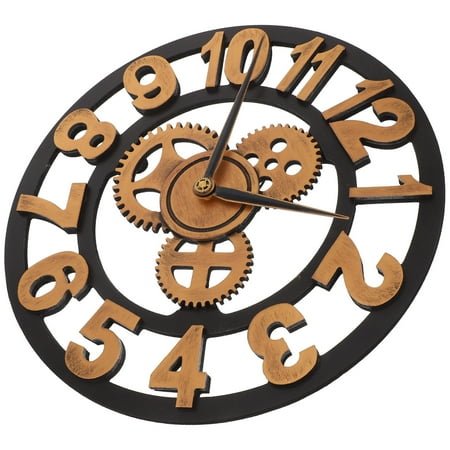 Milisten Steampunk Wall Clock Iron Wall Decor Clock 1Pack