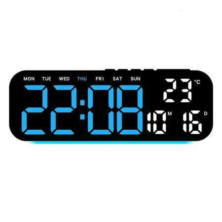 Modern Desk Clock With Lighting Customizable Alarm Hotel Room Essential